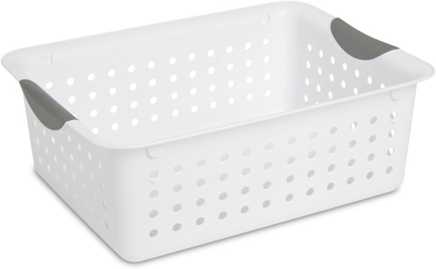 Sterilite Medium Ultra™ Basket, Open Plastic Storage Bin, White, 6 Pack