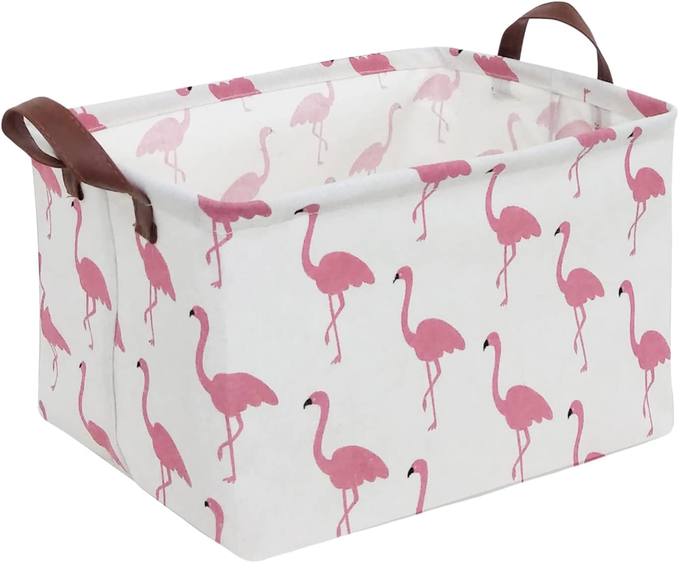 CLOCOR Rectangular Storage Bin,Waterproof Gift Baskets,Room Decor (Flamingo)