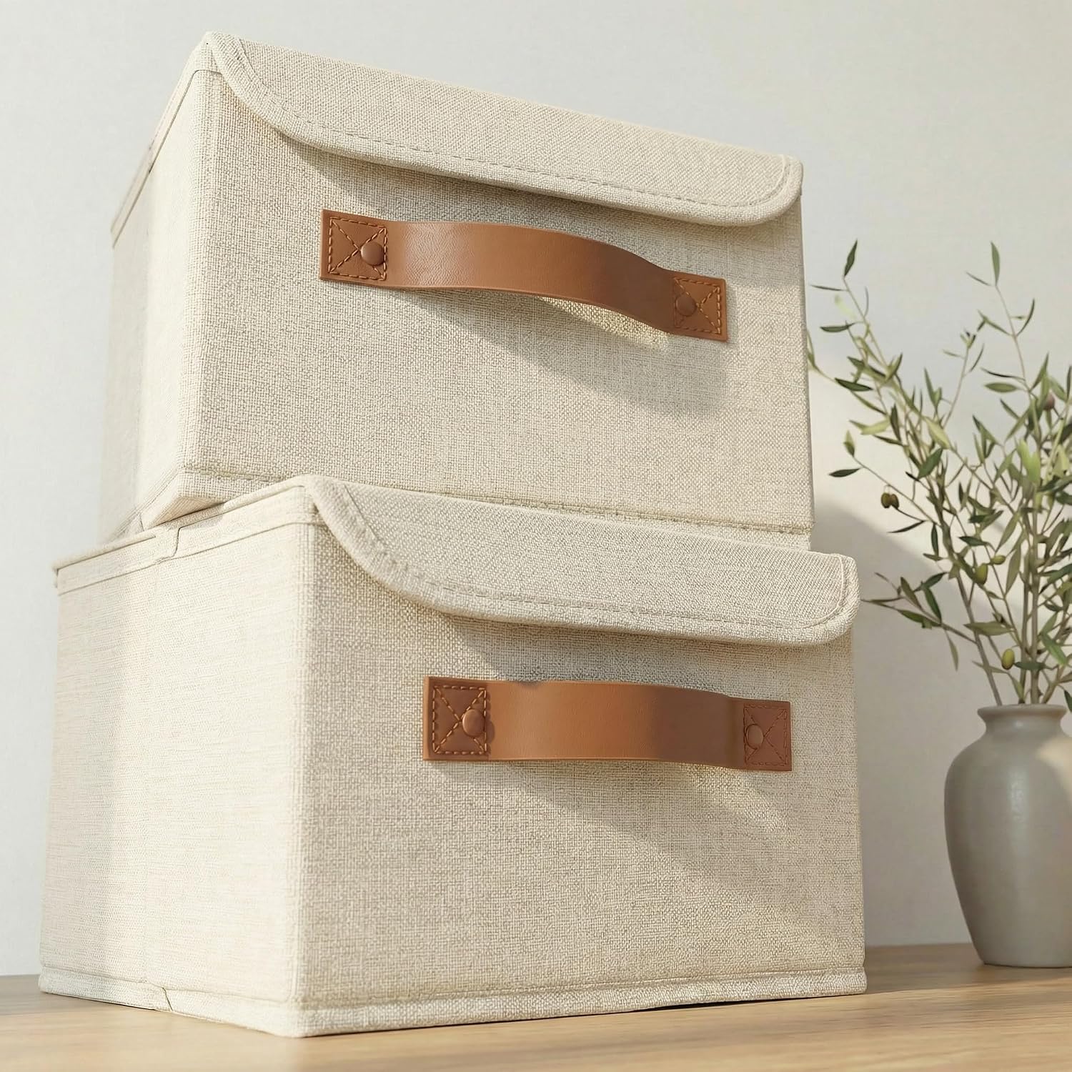Decorative Linen Storage Boxes with Lids