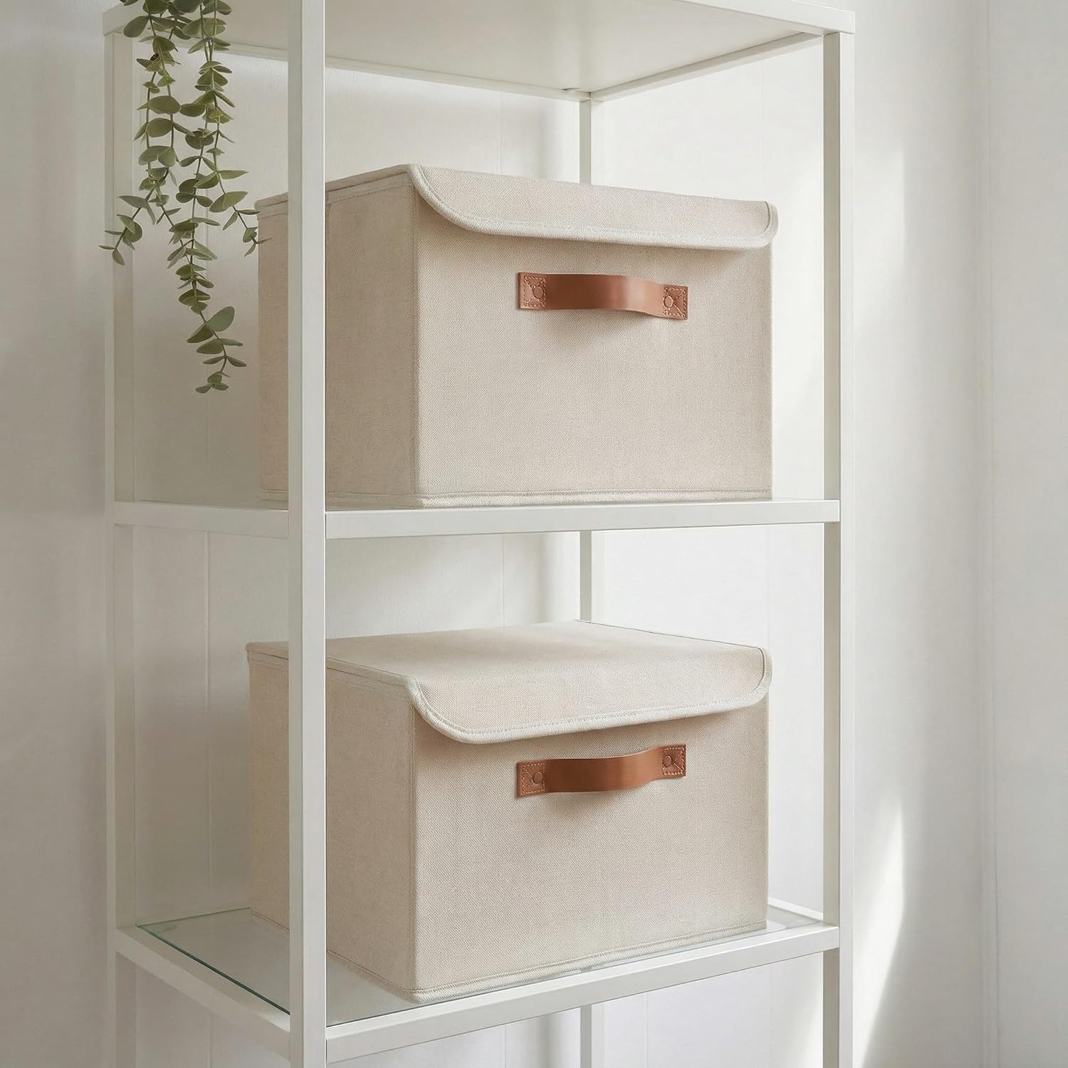 Decorative Linen Storage Boxes with Lids