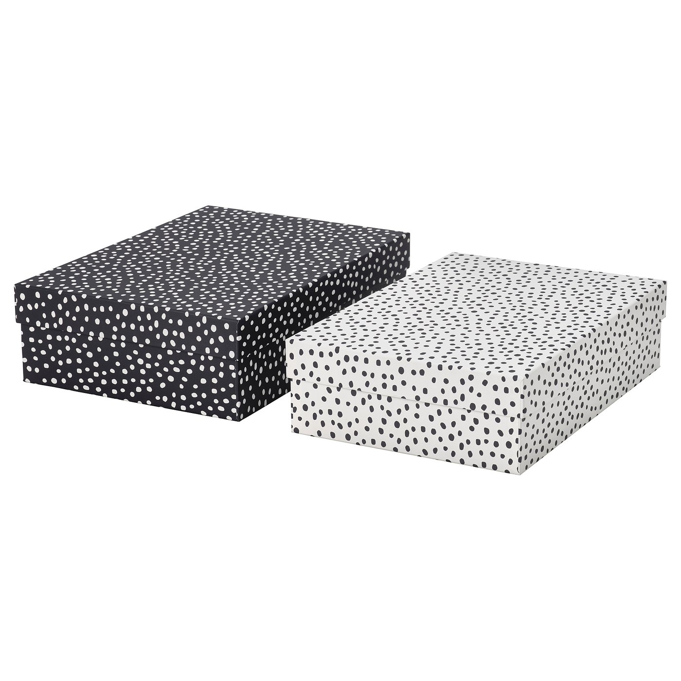 RÄTTAREN Storage box with lid, set of 2